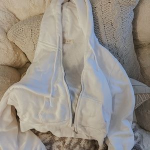 Brandy Melville White Cropped Jacket